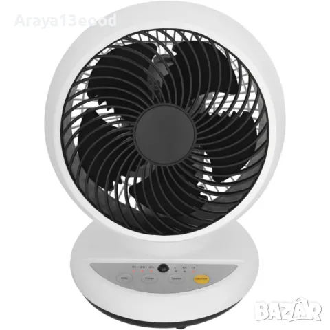 Настолен кръгъл вентилатор Midea FG18-19ER 21cm 30W с дистанционно управление, снимка 2 - Вентилатори - 48225023