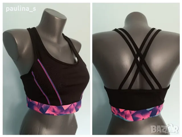 Два броя / Фитнес топ(сутиен), зелен "Crane" и Черен / голям размер , снимка 10 - Спортни екипи - 40994785