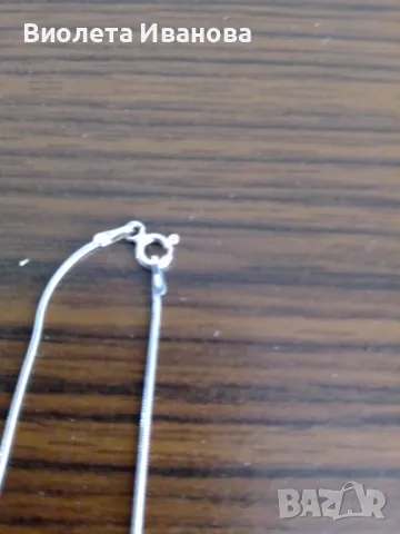 Сребърно синджирче , снимка 2 - Колиета, медальони, синджири - 49285578