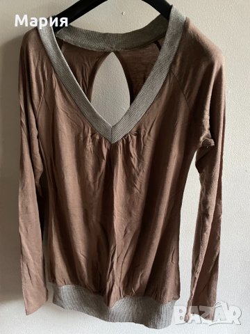 Дамска елегантна блуза с гол гръб, снимка 1 - Блузи с дълъг ръкав и пуловери - 34593062