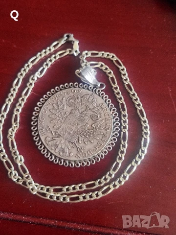 сребърен медальон 1 телер, снимка 2 - Колиета, медальони, синджири - 50844192