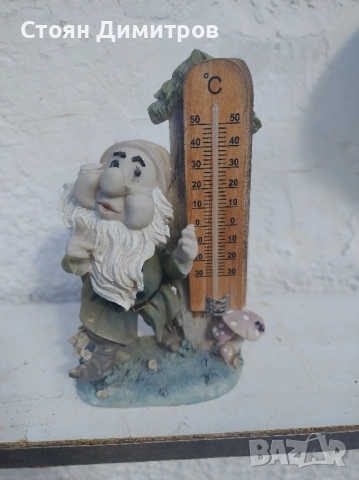 Прекрасно джудже и термометър,перфектна изработка,вис. 25см, снимка 9 - Антикварни и старинни предмети - 52078310