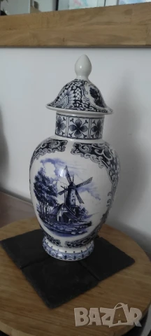 Ваза с капак * Буркан* Урна* " Delfts Bleau" *, снимка 2 - Вази - 50937205