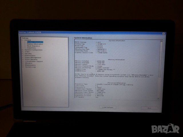 Лаптоп Dell E6220 - на части, снимка 10 - Части за лаптопи - 39190756