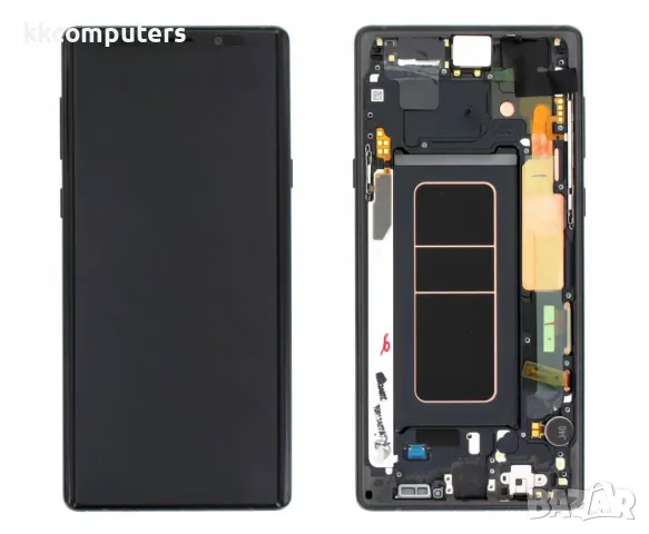 LCD Дисплей за Samsung SM-N960F Note 9 / GH96-12727B / Тъч скрийн + рамка / Черен / КЛАС B Баркод : 