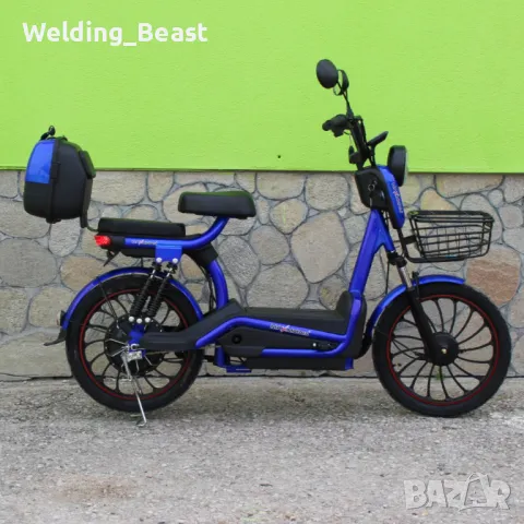 Електрическо колело-мотопед MaxMotors EBZ 20 1200W/60V/20Ah - BLUE, снимка 5 - Мотоциклети и мототехника - 50016842