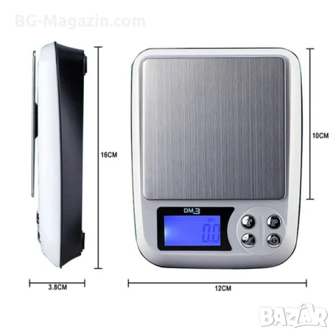 Професионална точна кухненска електронна везна кантар 0.01 бижутерска за злато кафе храна прецизна, снимка 3 - Везни - 50929841