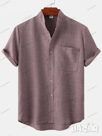 Ежедневна мъжка риза с къс ръкав, 6цвята , снимка 6 - Ризи - 44901083