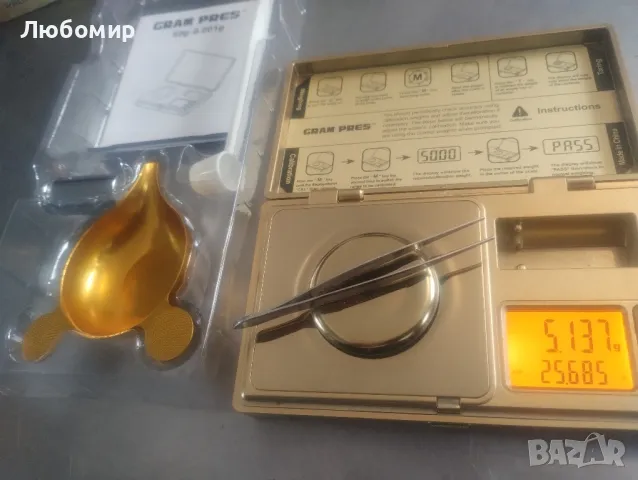 Високопрецизна милиграмова везна, 50g/0,1g мини цифрова джобна грамова

, снимка 3 - Везни - 47556394