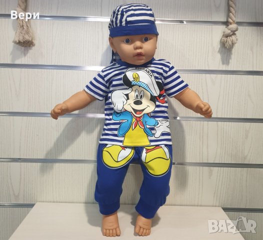 Ново бебешко моряшко комплектче Мики Маус от 3-24 месеца, снимка 4 - Комплекти за бебе - 28610644