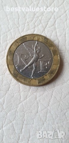 Монета От 10 Френски Франка От 1990г., снимка 2 - Нумизматика и бонистика - 28194123