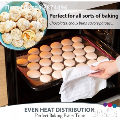 2885 Силиконова форма печене на френски макарони, снимка 5 - Аксесоари за кухня - 35348682