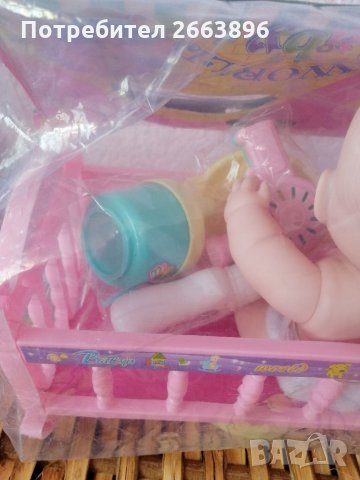 Кукла бебе с кошче и аксесоари, снимка 2 - Кукли - 34879516