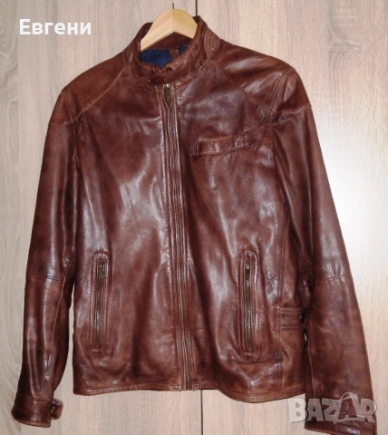 Кожено яке на испанската марка Massimo Dutti, снимка 4 - Якета - 52867596