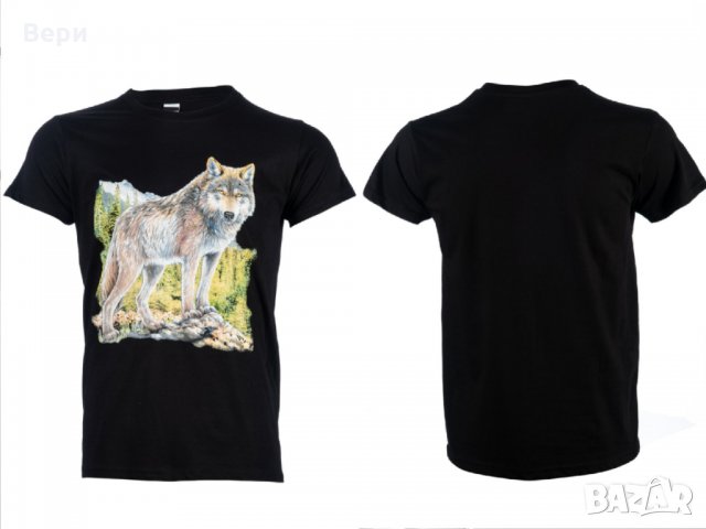 Нова мъжка тениска с трансферен печат Вълк, Серия вълци, снимка 8 - Тениски - 27554821