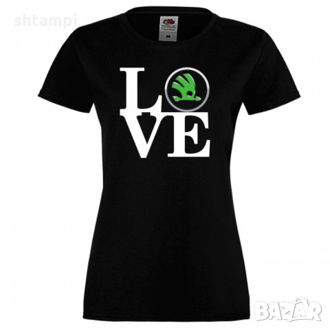 Дамска тениска Skoda LOVE, снимка 1 - Тениски - 32852181