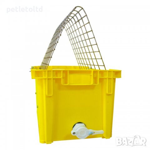 Пчеларска вана с канела за разпечатване (пластмасова с INOX работна решетка)