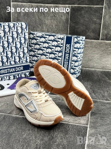 Christian Dior Дамски Бежови Маратонки👟Дамски Спортни Обувки В Бежов Цвят Кристиян Диор Код E1065, снимка 3 - Маратонки - 52207186
