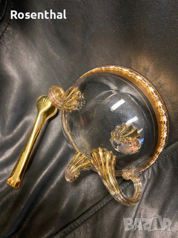 Кристална купичка, ръчна дизайнерска изработка с богата позлата, снимка 11 - Декорация за дома - 39523686