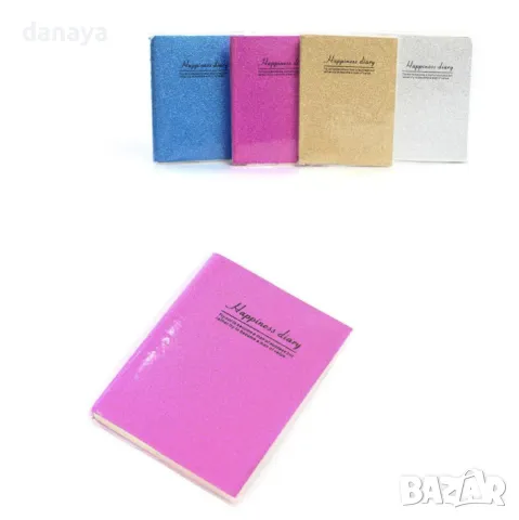 5883 Тефтерче с брокатени корици, 9x7cm, снимка 4 - Ученически пособия, канцеларски материали - 50337263