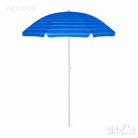 Плажен чадър Muhler U5016 – 130x180 см, с метална конструкция и устойчив TNT плат, снимка 5 - Градински мебели, декорация  - 50600559