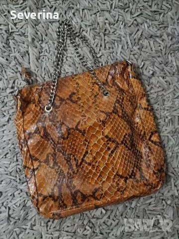 Естествена кожа италианска чанта , снимка 4 - Чанти - 48838565