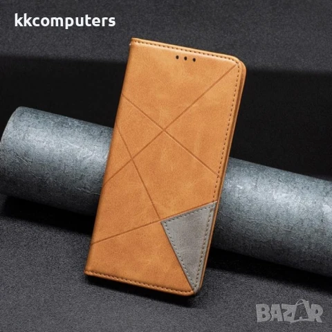 Xiaomi Redmi Note 14 4G Rhombus Texture Magnetic Wallet Кожен Калъф и Протектор, снимка 3 - Калъфи, кейсове - 50891689