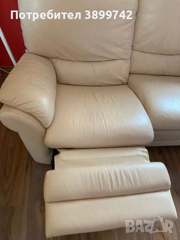 Продава се: Кожен диван с релакс механизъм – Велико Търново, снимка 3 - Дивани и мека мебел - 52689167