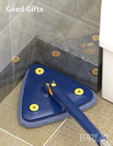 ТРЪГЪЛЕН 360 ГРАДУСОВ МУЛТИФУНКЦИОНАЛЕН МОП ЗА СУХО И МОКРО ПОЧИСТВАНЕ, снимка 6 - Мопове, кофи, четки и метли - 40677506