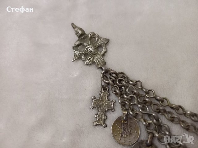 Пафти Носия УНИКАЛЕН Възрожденски Македонски Сребърен Кюстек 19Век, снимка 7 - Антикварни и старинни предмети - 39832311