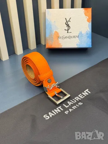 колани от естествена кожа 3см yves saint laurent, снимка 11 - Колани - 50406209