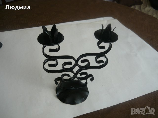 Свещници от ковано желязо, снимка 2 - Декорация за дома - 28678034