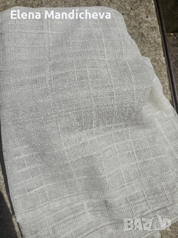 Перде тънко късо шампанско перделик ширина 165 см. дължина 152 см. , снимка 5 - Пердета и завеси - 51006237