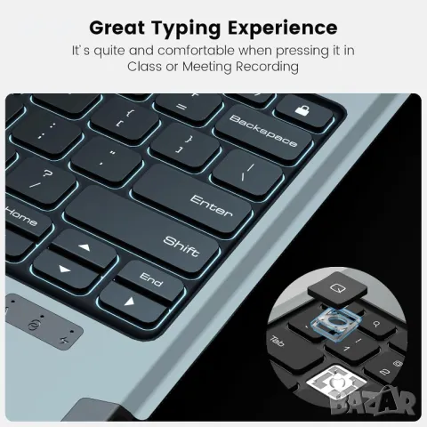 Калъф с клавиатура Nillkin Carry Go за iPad Pro 13 инча (M4) с дръжка, снимка 5 - Калъфи, кейсове - 48199778