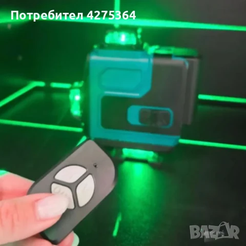 Самонивелиращ Лазерен Нивелир 4D с 16 Линии, Зелен Лазер, Тринога и Куфар, снимка 5 - Друга електроника - 50532279