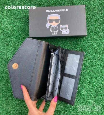Луксозен черен портфейл Karl Lagerfeld код DS723, снимка 3 - Портфейли, портмонета - 32831976