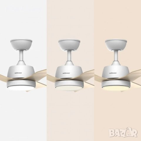 Таванен вентилатор Brizy Bright Outdoor с дистанционно управление,LED осветление,6 скорости,45W DC м, снимка 3 - Вентилатори - 52194569