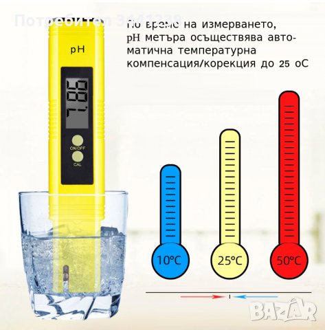PH метър за измерване на алкалността на водата, снимка 4 - Други - 37673190