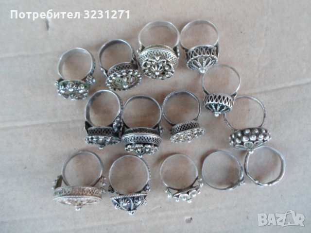 Колекция от 14 сребърни антикварни/ фолклорни дамски пръстена, снимка 5 - Антикварни и старинни предмети - 35028712