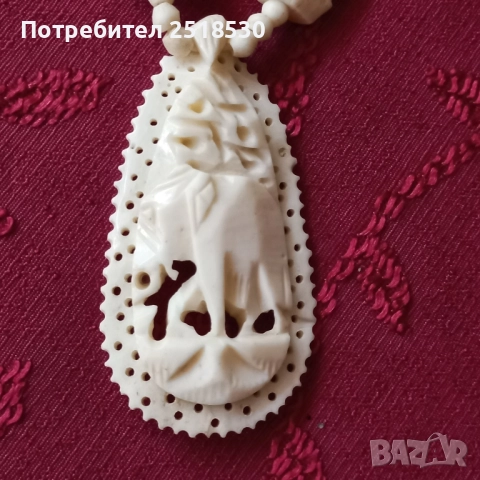 Костено колие и седефена гривна, снимка 2 - Антикварни и старинни предмети - 51564437