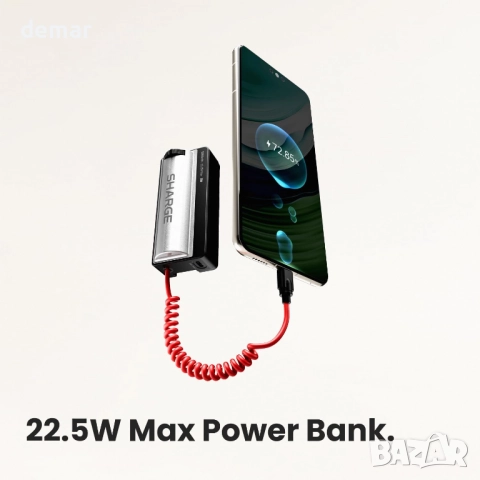 Външна батерия Sharge Grip с безжично управление на камерата, 5000 mAh, снимка 2 - Външни батерии - 52275115