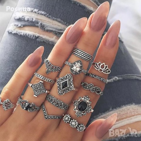 Комплект пръстени за нормални пръсти не потъмняват в Бижутерийни комплекти  в гр. Видин - ID39834981 — Bazar.bg