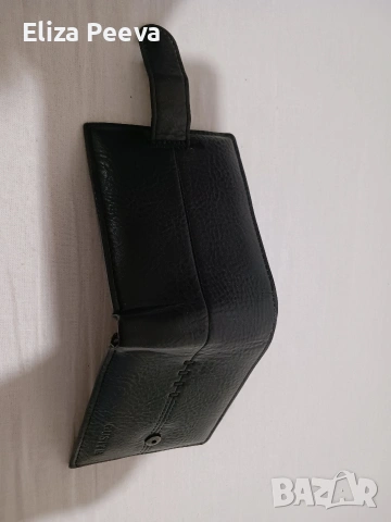 черно мъжко портмоне от естествена кожа, снимка 5 - Портфейли, портмонета - 53142412