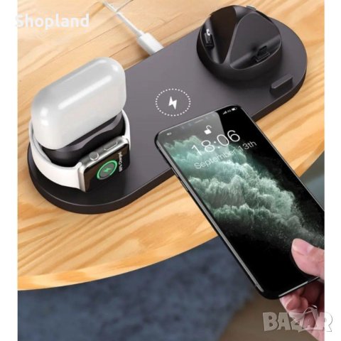 Безжично зарядно устройство 6в1, снимка 5 - Безжични зарядни - 43941604