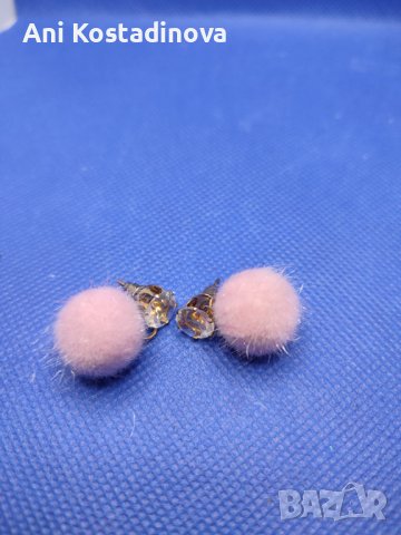 Обеци стомана със сърце розов кварц, снимка 10 - Обеци - 23266348