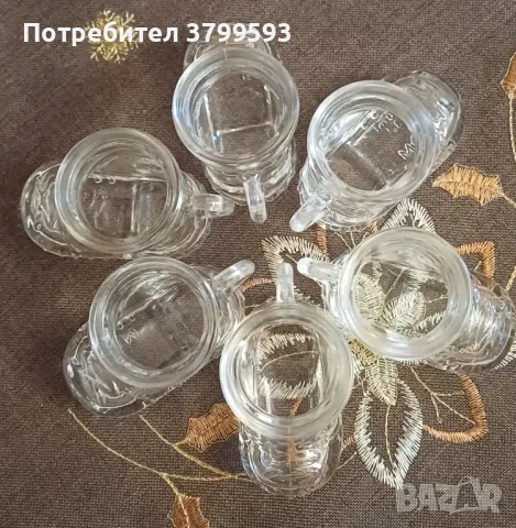 Стъклени чаши-ботушчета, снимка 2 - Чаши - 48351677