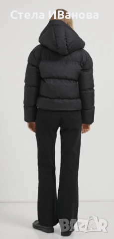 НОВО! Дамско яке с качулка и цип, черно, снимка 5 - Якета - 52887647