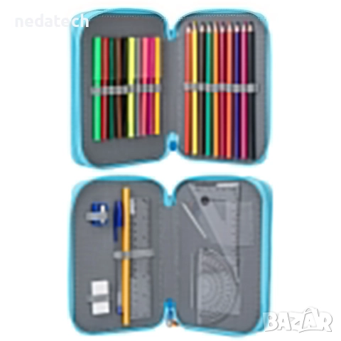 Ученически несесер Stumble Guys, Тюркоаз, 12.5x4x19.5 см., снимка 2 - Ученически пособия, канцеларски материали - 51605070