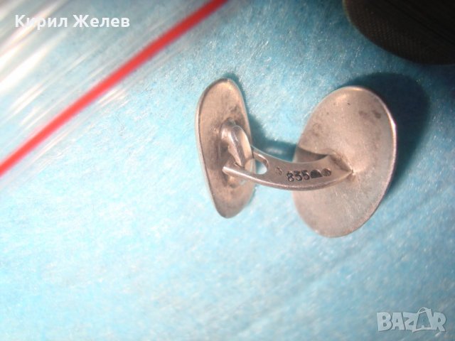 СТАРИННИ СРЕБЪРНИ БУТОНЕЛИ СРЕБРО 835 ГЕРМАНИЯ КОПЧЕТА за РЪКАВЕЛИ АРТ ДЕКО ВИНТИДЖ АКСЕСОАР 26260, снимка 3 - Антикварни и старинни предмети - 34634602