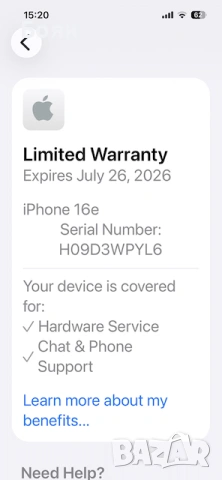 iPhone 16e Black 128 GB (в гаранция), снимка 4 - Apple iPhone - 53486205